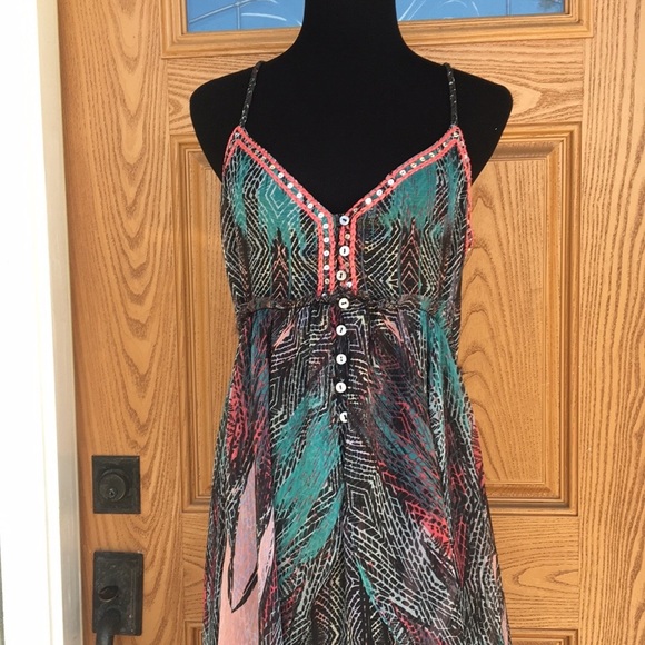 COPY - Free People Boho Inspired Chiffon Ruffled dress - Picture 1 of 9